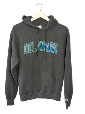 Champion University of Delaware charcoal gray hoodie - S